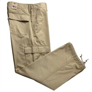 Levis 94 Baggy Cargos Tan Khaki Mid Rise Loose Fit Pants Womens 28x30